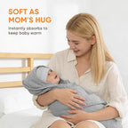 MIGIOL Muslin Hooded Baby Towels 100% Cotton ，Super Soft Muslin Baby Bath Towel - Image 7