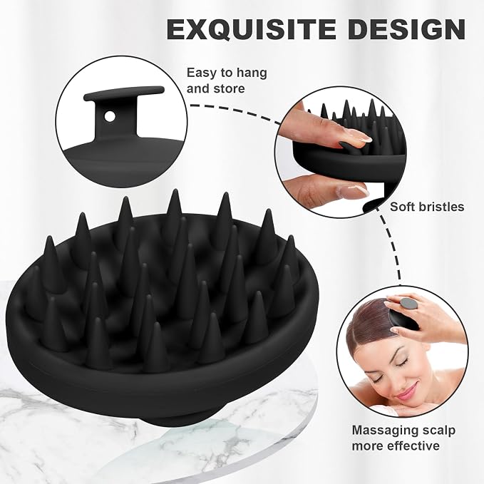 Meartchy Silicone Scalp Massager, Scalp Scrubber - Image 3