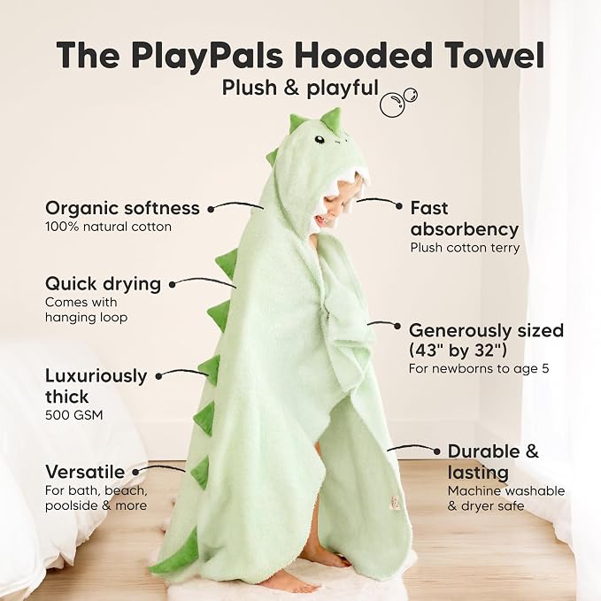 KeaBabies Organic Baby Towel - Image 3