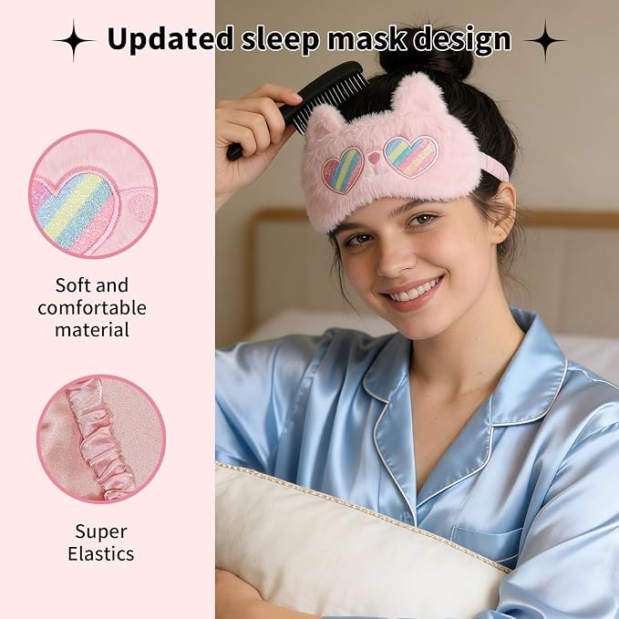 PERFECTSIGHT Sleep Eye Masks, Cute Sleep Eye Cover Lightweight Adjustable - Image 5