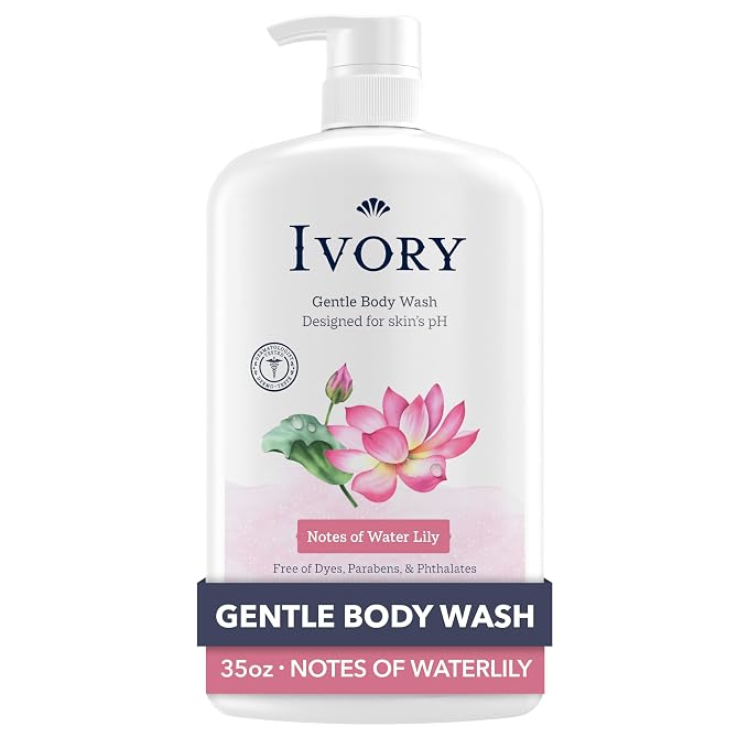 Ivory Body Wash, Designed for the Whole Family, Gentle Formula, Free of Dyes by Ivory