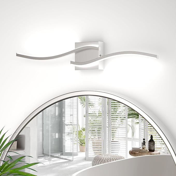 Espird 23inch Led Bathroom Vanity Light Bar, Brushed Nickel 5CCT Dimmable by Espird