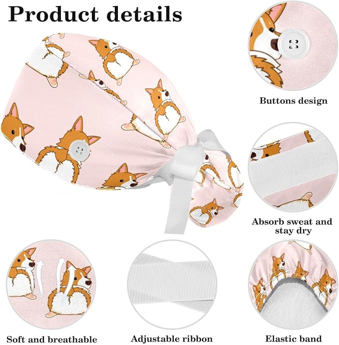 Ethnic Aztec Pattern Adjustable Scrub Cap Hat - Image 4