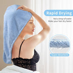 my novel things 3 Pack Microfiber Hair Towel Wrap - Image 6