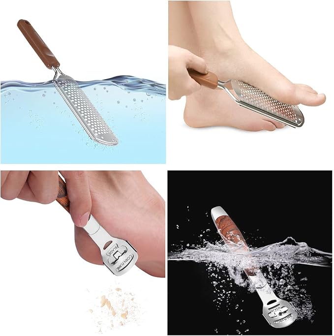 Colossal Foot Rasp & Wood Handle Callus Shaver, Pedicure Foot File Kit - Image 6