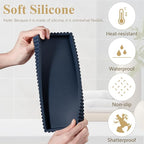 Silicone Bathroom Tray Small Vanity Organizer Rectangle Sink Caddy Sponge - Image 3
