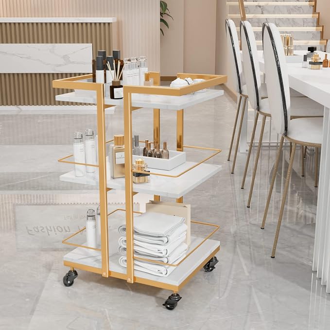 Esthetician Cart with Wheels Utility Salon Rolling Trolley, Tattoo Manicure - Image 2