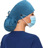 Satin Lined Scrub Cap, Adjustable Surgical Cap - Image 6