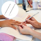 2 PCS Nail Cuticle Pusher Pen, Metal Double Ended Tools - Image 5