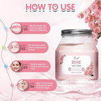 Pjordo Jelly Masks for Facials Professional, Bulgarian Rose Hydrating & - Image 7