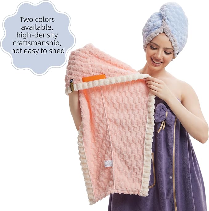 Hair Drying Towels, 19.7x31.5 inch Hair Towels - Image 6