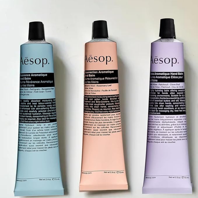 Aesop Hand Balm Set – Resurrection, Reverence & Eleos Hand Cream Trio– Deeply - Image 7