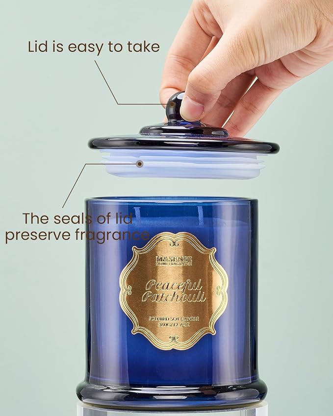 M&SENSE Peaceful Patchouli Soy Candles - Image 3