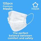 Litepak 125-Pack Disposable Face Mask Premium Comfort Earloops - Image 4