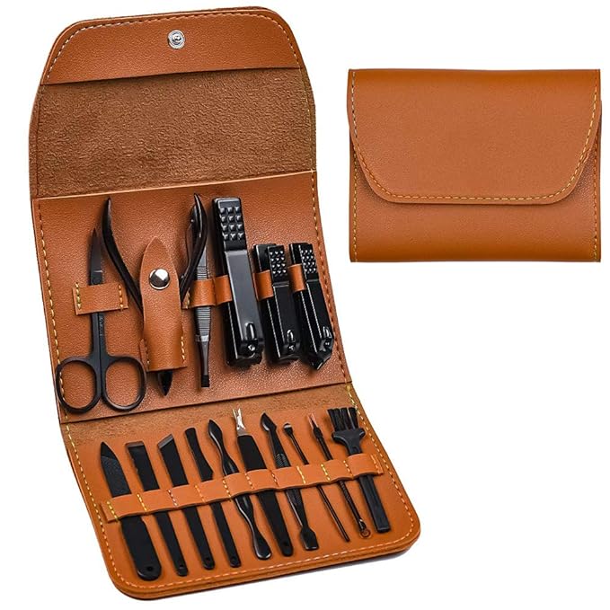 Manicure Set, Pedicure Kit, Nail Clippers, 16 in 1 Professional Grooming Kit by Felico