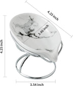 Dobbyby Leaf-Shaped Soap Dish – Ceramic Soap Bar Holder - Image 4