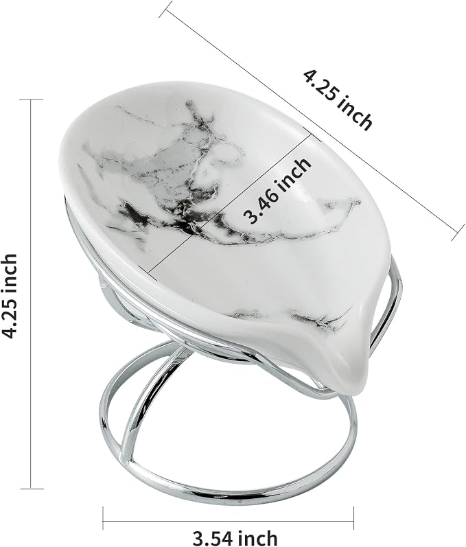 Dobbyby Leaf-Shaped Soap Dish – Premium Ceramic Soap Bar Holder - Image 5