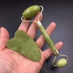 Jade Roller & Gua Sha Set – 100% Natural Jade Stone Face Massager | Cooling - Image 3