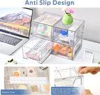 Plastic Drawers Storage, 6 Pack Clear Stackable Storage Drawers, Acrylic - Image 5