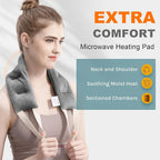 uncn Heating Pad for Neck Shoulders and Back Microwavable Wrap Weighted Neck - Image 2
