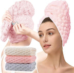 3 Pack Large Microfiber Hair Towels - Image 9
