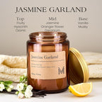 M&SENSE Jasmine Garland Scented Christmas Candle Gift | 19.4oz, 115-Hour Burn | - Image 2