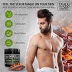 Salt Body Scrub Amberwood For Men – Moisturizes, Exfoliates & Nourishes Skin – - Image 3