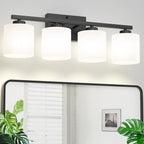 Honesorn 4-Light Vanity Lights, Matte Black - Image 9