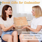 iAOVUEBY 7PCS Godmother Proposal Gift, Will You Be My Godmother, 16oz Glass Cup - Image 7