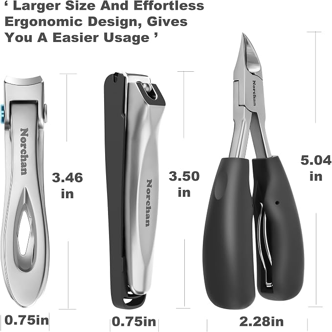 Large Nail Clippers Set, 5-Piece Sharp Toenail and Fingernail Clippers - Image 2