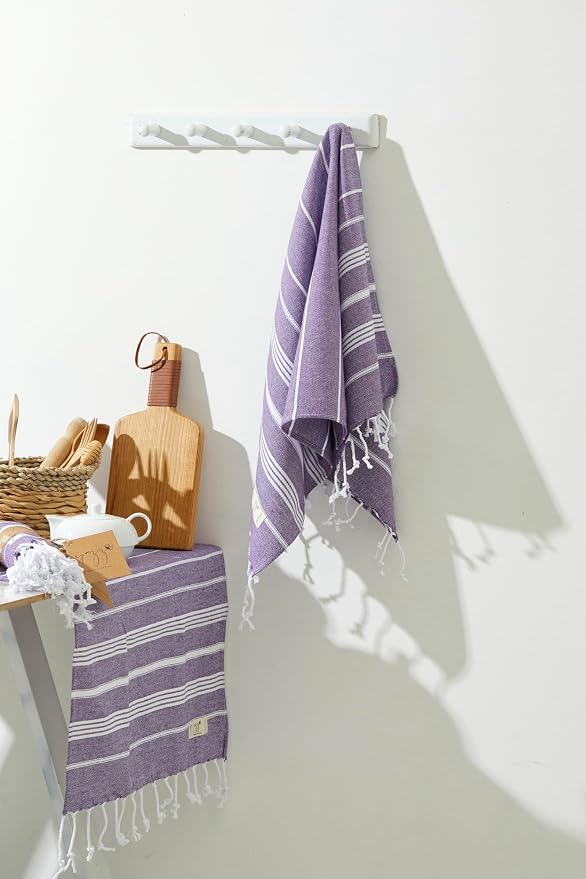 Hand Towels - Set of 2, Decorative Peshtemal Cotton Hand Towels - Image 5
