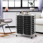 Giantex 20 Drawer Rolling Storage Cart Tools Scrapbook Paper Office School - Image 4