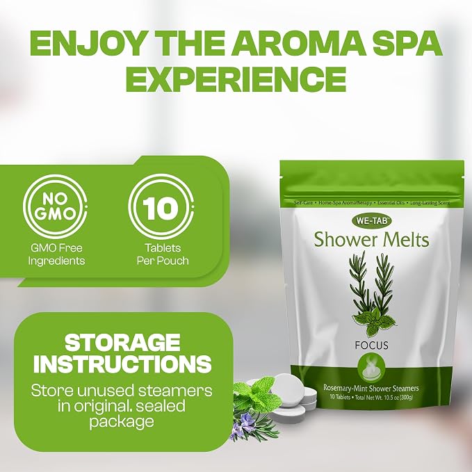 Shower Steamers 10-pk with Essential Oil Aromatherapy to Focus, Long Lasting - Image 5