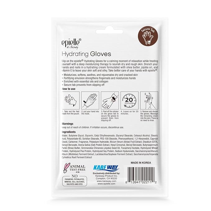 Epielle Hydrating Hand & Foot Masks, Relieve and Soften Dry, Overworked Skin - Image 8