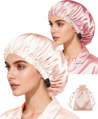 3Pcs Hair Bonnets For Sleeping Satin Bonnet For Women Silk Bonnets Womens Curly by WJingYiJia
