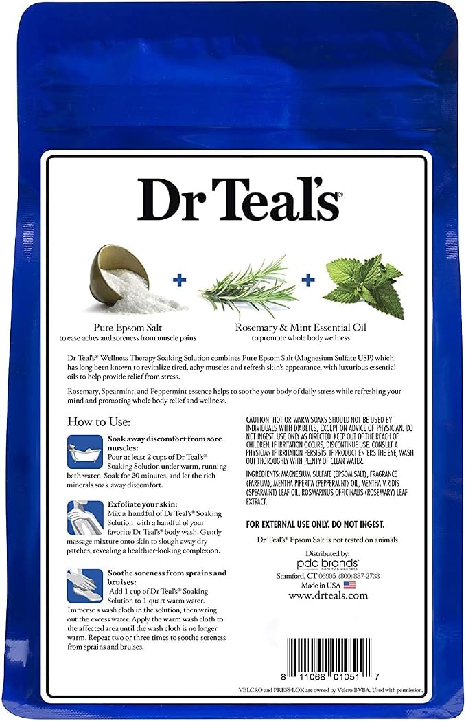 Dr. Teal's Rosemary & Mint Bath Soak Gift Set - Image 3