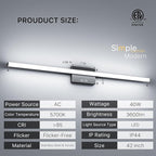 42Inch LED Bathroom Vanity Light Bar 5700K Dimmable Led Bathroom Light Over - Image 2