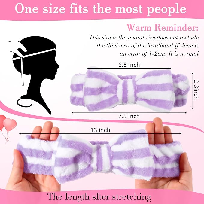 WILLBOND 24 Pieces Spa Headband Bulk Skincare Headbands Face Wash Makeup - Image 2