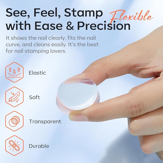 modelones French Tip Tool- 6 Pcs Nail Stamp French Manicure Kit Suitable - Image 3