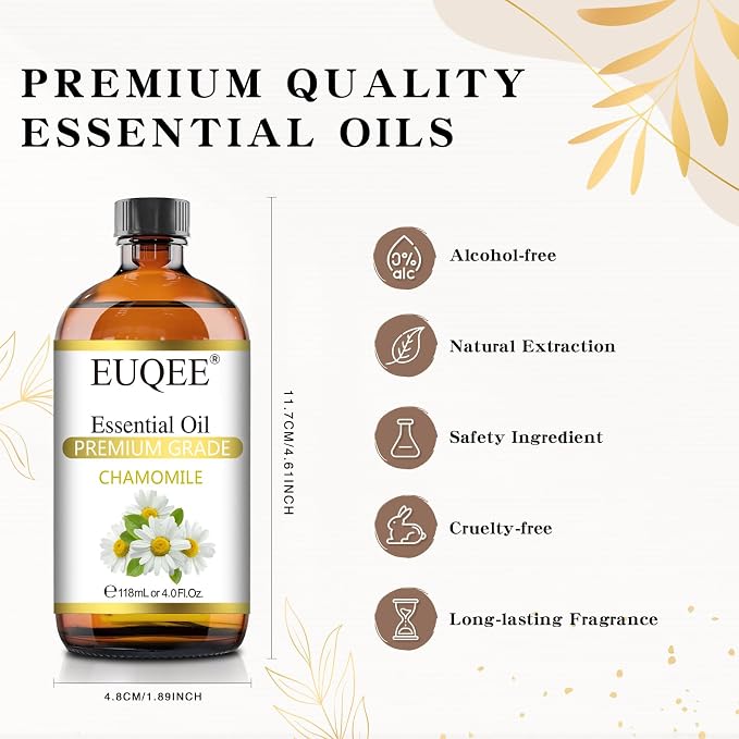 EUQEE Chamomile Essential Oil 118ml Pure Chamomile Oil Aromatherapy Essential - Image 5