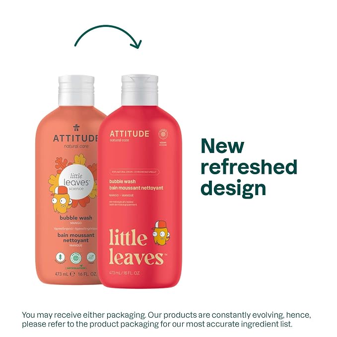 Attitude Bubble Wash for Kids, EWG Verified Bubble Bath, Hair Shampoo and Body - Image 2