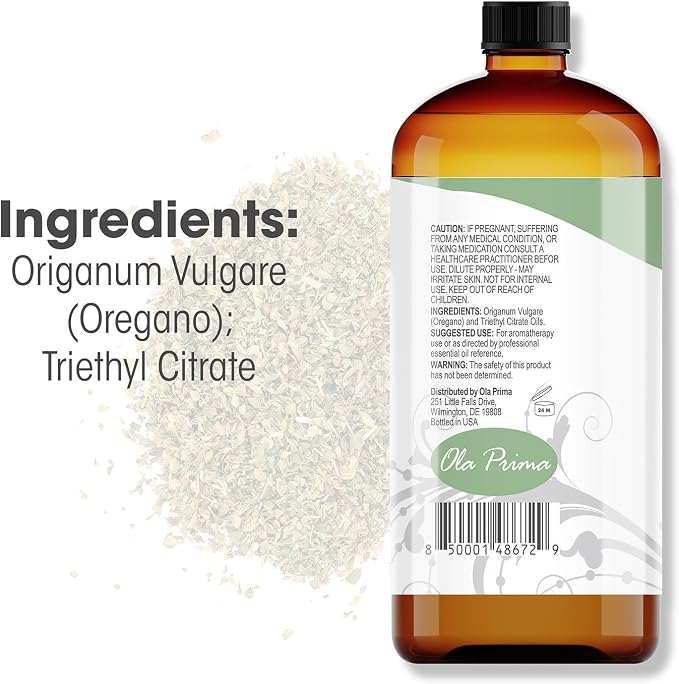 Ola Prima 16 oz Oregano Essential Oil Big Bottle - Image 2