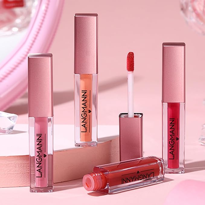 LANGMANNI 12Pcs Lip gloss Collection Makeup Set, Shiny Smooth Soft Liquid Lip - Image 7