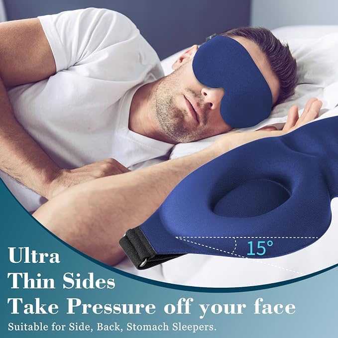 ZGGCD Sleep Mask for Side Sleeper, Light Blocking Sleeping Eye Mask for Women - Image 3