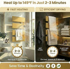 Electric Towel Warmer, Heated Towel Rack - Image 3