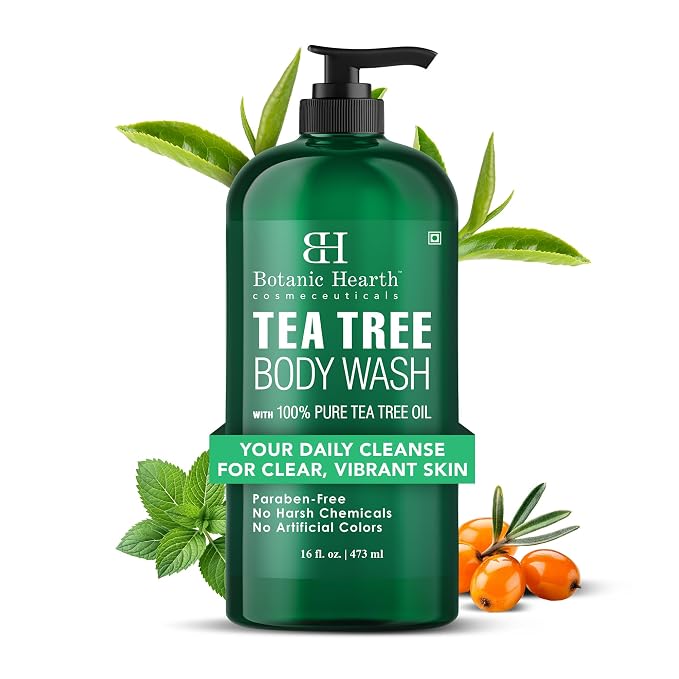 Botanic Hearth Tea Tree Body Wash -16 fl oz- All-Natural & Odor-Control Shower - Image 8