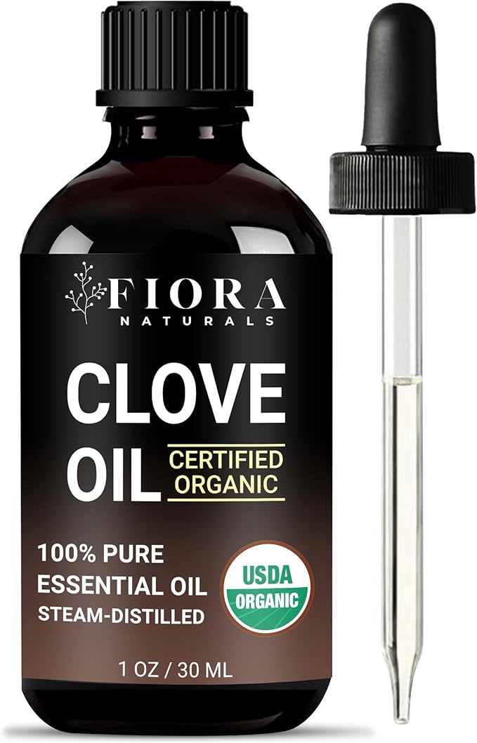 Organic Clove Essential Oil – 100% Pure, USDA Certified Clove Bud Oil by FioraNaturals