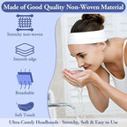 Sublaga 40 Pcs Disposable Spa Facial Headbands, Stretch Headband Wrap - Image 5