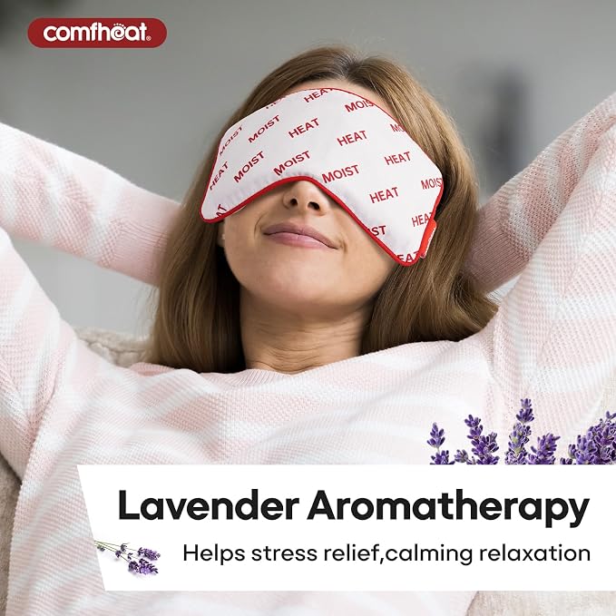 Lavender Eye Pillow for Yoga, Microwavable Moist Heat Eye Compress Mask Pillow - Image 5