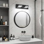 SineRise LED Modern Bathroom Vanity Light Fixtures, Matte Black Modern Acrylic - Image 5